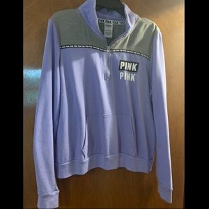 Victoria Secret purple and grey sweatshirt